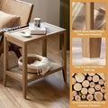 Set of 2 Living Room End Tables - Dimensions: 14D x 24W x 24H
