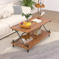 Javlergo Contemporary 3-Piece Living Room Coffee Table Set: Includes Wood Coffee Table and Two End Tables