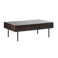 Rye Studio Contemporary 46-Inch Wide Espresso Oak Coffee Table with 2 Drawers - Dimensions: 28W x 46L x 16.5H