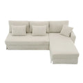 Contemporary L-Shaped Corduroy Sofa with Reversible Chaise from Harper & Bright Designs