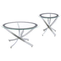 Brooke Round Glass-Top Coffee Table Collection