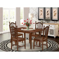 East West Furniture Mahogany Dining Table Set - Kitchen Table with Dining Chairs (Various Piece Options)