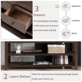 Solid Pine Wood Console Table Featuring Two Open Shelves