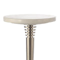 Modern Round Marble Pedestal Accent Table