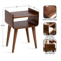 Kate and Laurel Quilby Wooden Side Table - 18 x 14 x 27 Inches