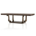 Furniture of America Cassian Classic 9-Piece Expandable Dining Set in Weathered Oak Solid Wood