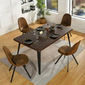 HomyLin 63-Inch Rectangular Dining Table for 4-6 People with Wooden Top and Metal Legs