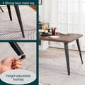 HomyLin 63-Inch Rectangular Dining Table for 4-6 People with Wooden Top and Metal Legs