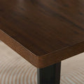 HomyLin 63-Inch Rectangular Dining Table for 4-6 People with Wooden Top and Metal Legs