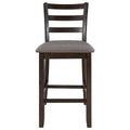 5-Piece Wooden Counter Height Dining Set with Cushioned Chairs and Storage Shelves