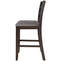 5-Piece Wooden Counter Height Dining Set with Cushioned Chairs and Storage Shelves