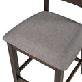 5-Piece Wooden Counter Height Dining Set with Cushioned Chairs and Storage Shelves