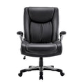 Extra-Wide Heavy-Duty High Back Executive Office Chair with Flip-Up Arms and Thick Seat – Supports Up to 400 lbs for Home Office Use