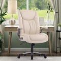 Extra-Wide Heavy-Duty High Back Executive Office Chair with Flip-Up Arms and Thick Seat – Supports Up to 400 lbs for Home Office Use