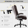 Ergonomic Office Chair with High Back Flip Up Armrests and Rolling Base