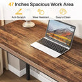 Contemporary Minimalist Computer Desk with 5 Drawer Storage for Study and Writing