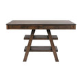 9-Piece Counter Height Dining Set in Ferrara Walnut and Brown