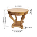Small Round Dining Table with Curved Legs in Farmhouse Style