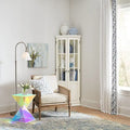 Contemporary Acrylic Accent End Table for Outdoor Use - Dimensions: 18.11"H x 12.6"W x 12.6"L