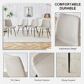 Set of 4 Modern Artificial Leather Dining Chairs for Kitchen