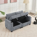 Versatile Chenille Storage Loveseat Sofa