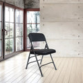 Hampden Furnishings Bernadine Collection Set of 4 Fabric Triple Brace Folding Chairs