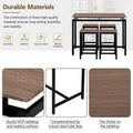 Contemporary 5-Piece Space-Saving Bar Table Set with Table and Stools