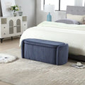 Upholstered Fabric Storage Ottoman for Entryway