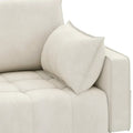 Moasis 56-Inch Velvet Tufted Loveseat Sofa with Button-Detail Seat and Convenient Side Storage Pocket