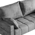 Moasis 56-Inch Velvet Tufted Loveseat Sofa with Button-Detail Seat and Convenient Side Storage Pocket