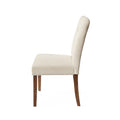 Set of 2 Chastin Farmhouse Upholstered Dining Chairs in Rubberwood by Christopher Knight Home