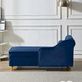 Contemporary Velvet Chaise Lounge Chair with Storage