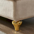 Contemporary Velvet Chaise Lounge Chair with Storage