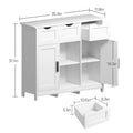 Roomfitters Morden Buffet Sideboard Cabinet with Doors and Drawers - Stylish Coffee Bar and Storage Solution