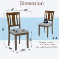 4-Piece Counter Height Dining Chair Set with Cushioned Seats