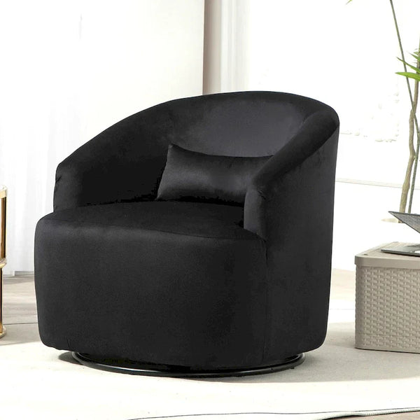 360-Degree Swivel Barrel Accent Chair