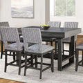 Isolde Black 60-Inch Solid Wood Counter Height Dining Table with Drawers by Furniture of America