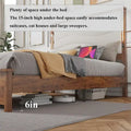 King Size Upholstered Bed Frame with Integrated Charging Station