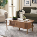 SAFAVIEH Home Tealla 2-Door Tambour Coffee Table - 43"W x 22"D x 17"H