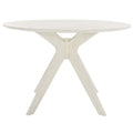 Round Dining Table with Wooden Base for Kitchen and Dining Room
